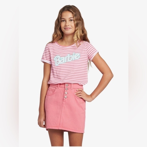 Barbie™ x ROXY Surfing Girl Power Denim Skirt for Girls 8/S - Picture 2 of 4